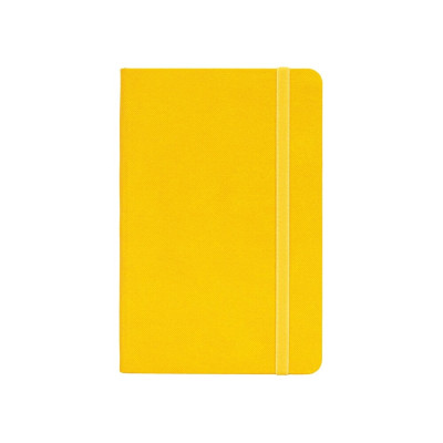 Ділова записна книжка SQUARE, А5, тверда обкладинка, гумка, білий блок, клітинка, жовтий - O27100-05 Optima