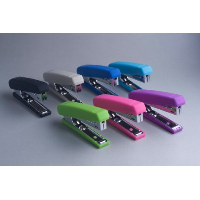 Степлер пластиковый, RUBBER TOUCH, 12 л., (скобы №10), 107х25х54 мм, фиолетовый - BM.4128-07 Buromax