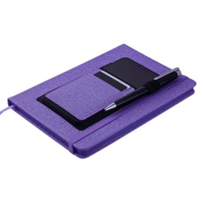 Блокнот діловий COMFORT А5, 96 арк., клітинка, обкл. штучна шкіра, фіолетовий - BM.295109-07 Buromax