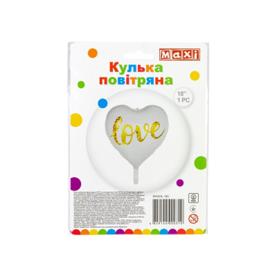 Куля повітряна фольгована фігурна, розмір 38*40 см - MX003L-18in Maxi
