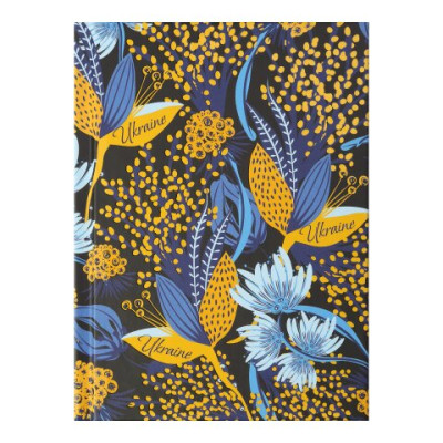 Блокнот FLORA, А-6, 64л., кл., тв. обкл., мат. лам.+лак, чорний - BM.24614102-01 Buromax