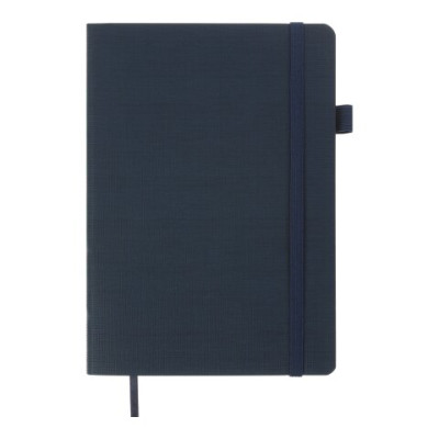 Блокнот діловий COLOR TUNES А5, 96арк., клітинка, обкладинка зі штучної шкіри, т.-синій - BM.295100-03 Buromax