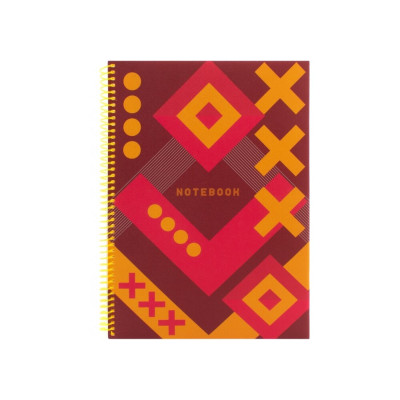 Блокнот "Knitting: Pink", A4 (200х285), пластикова обкладинка, ПВХ спіраль, 80 л., клітинка - O20846-20 Optima