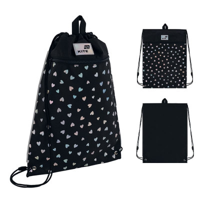 Сумка для обуви Kite 601M Black&Silver