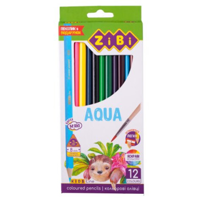 Олівці кольорові Акварель, 12 шт., KIDS LINE - ZB.2475 ZiBi