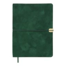 Щоденник недат. VELOUR, A5, зелений, штуч.шкіра, 336 стор