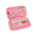 Пенал з тисненням, 1 відділення - QT-5781-Pink