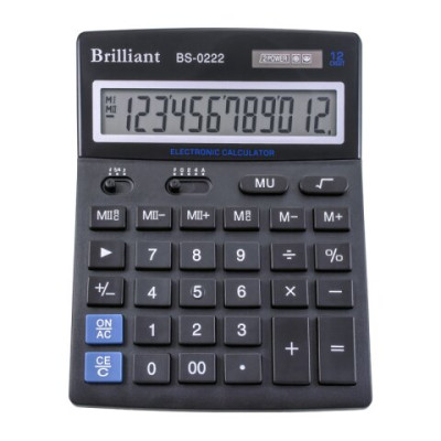 Калькулятор Brilliant BS-0222, 12 разрядов BS-0222