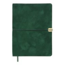 Щоденник недат. VELOUR, A5, зелений, штучна шкіра, 336 стор.