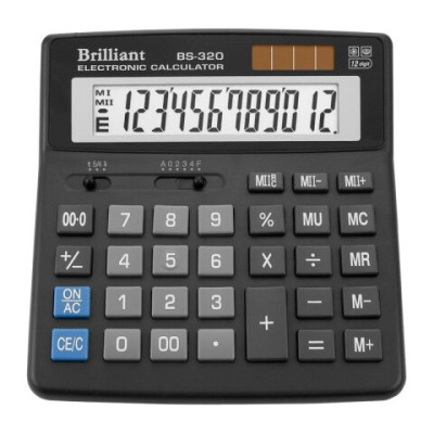 Калькулятор Brilliant BS-320, 12 разрядов BS-320