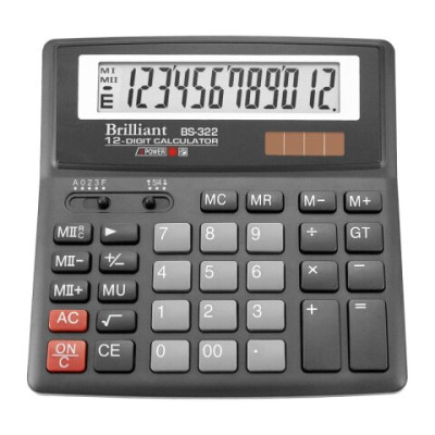 Калькулятор Brilliant BS-322, 12 разрядов BS-322