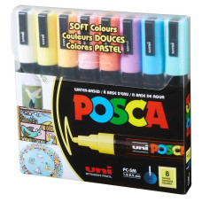 Набір маркерів uni POSCA Soft Color, 1,8-2,5мм, 8 шт