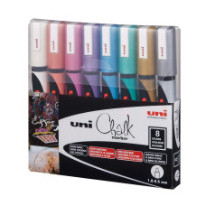 Набор маркеров uni CHALK Metallic Color, 1,8-2,5мм, 8 шт