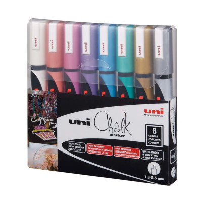 Набір маркерів uni POSCA Metallic Color, 1,8-2,5мм, 8 шт