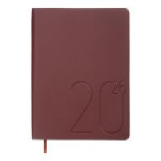 Щоденник дат. 2026 DARK MORANDI, A5, темно-червоний, штучна шкіра