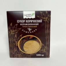 Цукор коричневий, нерафінований тростинний 500г,  коробка