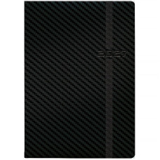 Ежедневник 2027 Стандарт Soft Carbon черный