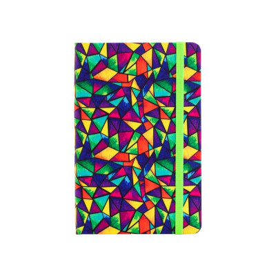 Деловая записная книжка Rainbow, А5, твердая обложка текстиль, резинка, блок клетка O27190-03