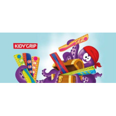 Лінійка KIDY GRIP, 30см пластикова, двостороння шкала, з тримачем, блістер