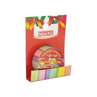 Стрічка декоративна з принтом 15мм*3м - MX61966 Maxi