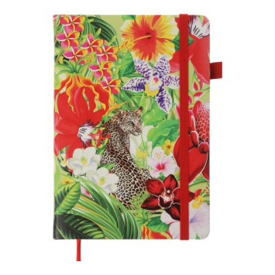 Блокнот діловий EXOTIC А5, 96л, клітинка, обкладинка штучна шкіра, червоний - BM.295124-05 Buromax