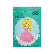 Блокнот на пружині зверху PRINCESS, А6, 40 арк., карт.обкл., KIDS Line