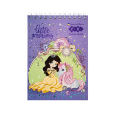 Блокнот на пружині зверху PRINCESS, А6, 40 арк., карт.обкл., KIDS Line