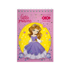 Блокнот на пружині зверху PRINCESS, А6, 40 арк., карт.обкл., KIDS Line