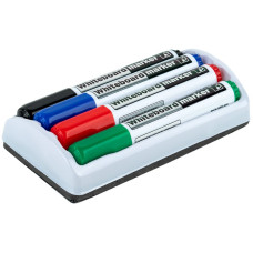 Маркер Whiteboard D2800: 4 маркери та магнітний тримач-губка Маркер Whiteboard D2800: 4 маркери та магнітний тримач-губка