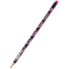 Карандаш графитный Axent 9009, HB, тубус, Floral Black