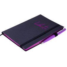 Блокнот деловой LIBRETA, А5, 96 л., клетка, черный, иск.кожа