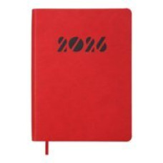 Щоденник дат. 2026 INVISIBLE, A5, червоний, штучна шкіра