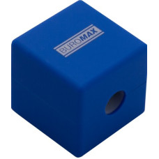 Стругачка CUBE, RUBBER TOUCH, 1 відп., контейнер, пластик. корпус, 1шт. у блістері