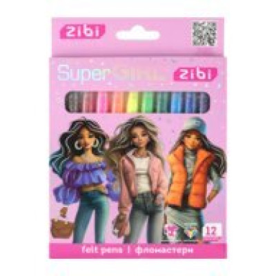 Фломастери, 12 к., SUPER GIRL, KIDS Line