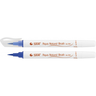 Маркер-пензлик акварельний STA 3700 AQUA NATURAL BRUSH 3700, Napoleon  синій - STA3700-30 STA