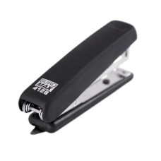 Степлер пластиковый, RUBBER TOUCH, 12 л., (скобы №10), 107х25х54 мм, черный
