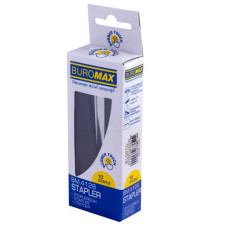 Степлер пластиковый, RUBBER TOUCH, 12 л., (скобы №10), 107х25х54 мм, черный