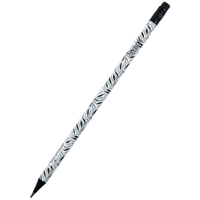 Карандаш графитный Axent 9009, HB, тубус, Black Leaves