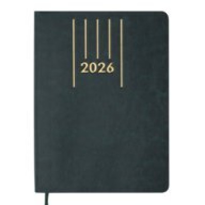 Щоденник дат. 2026 MEMORY, A5, зелений, штучна шкіра BM.21151-04