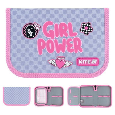 Пенал Kite 1 отд., 1 отв., без наполнения 621 Girl's Power