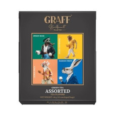 Чай зелений байховий асорті 48 г (1.5г*32) пакети-саше, «Асорті чайних смаків» GRAFF (уп. 32 шт)