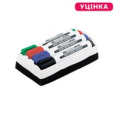 Комплект з 4 маркерів (BM.8800) і губки для магнітних дошок Комплект з 4 маркерів (BM.8800) і губки для магнітних дошок
