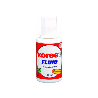 Коригуюча рідина Kores FLUID  з пензликом, 20 мл - K66101 KORES