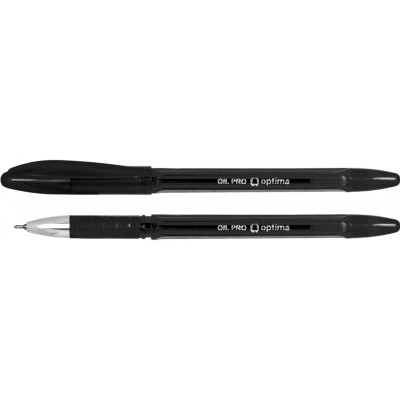 Ручка масляна Optima OIL PRO чорна O15616-01