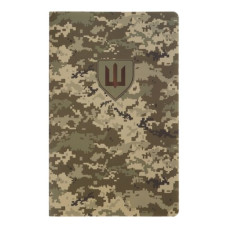 Книга записна MILITARY, А5, 64 аркуші, клітинка, обкл. з синтетичного каменя, піксель