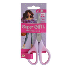 Ножиці SUPER GIRL 135мм,з гумовими вставками