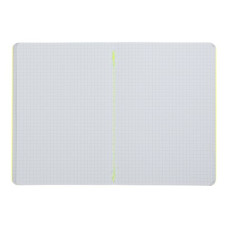 Записна книга NEON, А5, 80 аркушів, клітинка, зшита обкладинка PVC, жовта