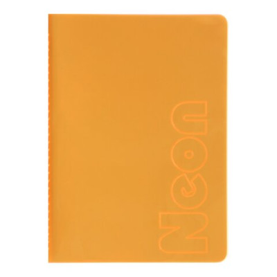Записна книга NEON, A5, 80 аркушів, клітинка, зшита обкладинка PVC, помаранчева BM.24822180-11