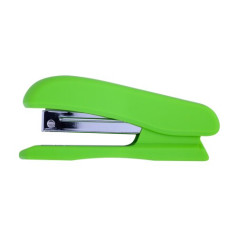 Степлер пластиковий, RUBBER TOUCH, 20 арк., (скоби №24; 26), 127х54х33 мм, світло-зелений