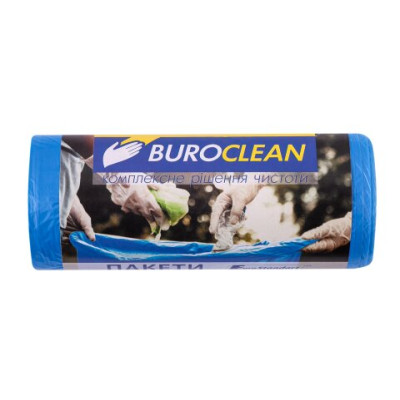 Пакеты для мусора 35л/30 шт, синие, 500х600мм, 8мкм, ПНД (HDPE), BuroClean EuroStandart 10200013